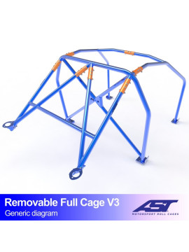 Roll Cage TOYOTA MR-2 (W20) 2-doors Roadster REMOVABLE FULL CAGE V3