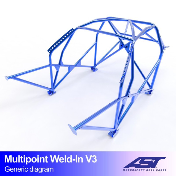 Roll Cage BMW (E46) 3-Series 3-doors Compact RWD MULTIPOINT WELD IN V3