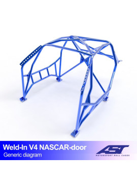 Roll Cage BMW (E30) 3-Series 4-doors Sedan AWD WELD IN V4 NASCAR-door for drift