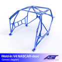 Roll Cage BMW (E30) 3-Series 4-doors Sedan AWD WELD IN V4 NASCAR-door for drift