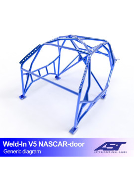 Roll Cage BMW (E30) 3-Series 5-doors Touring RWD WELD IN V5 NASCAR-door for drift