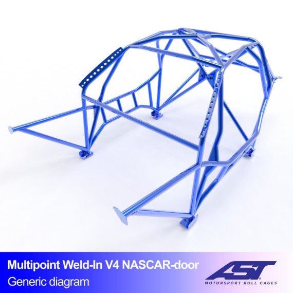 Arco de Seguridad BMW (E30) 3-Series 5-puertas Touring RWD MULTIPUNTO SOLDAR V4 NASCAR-door para drift