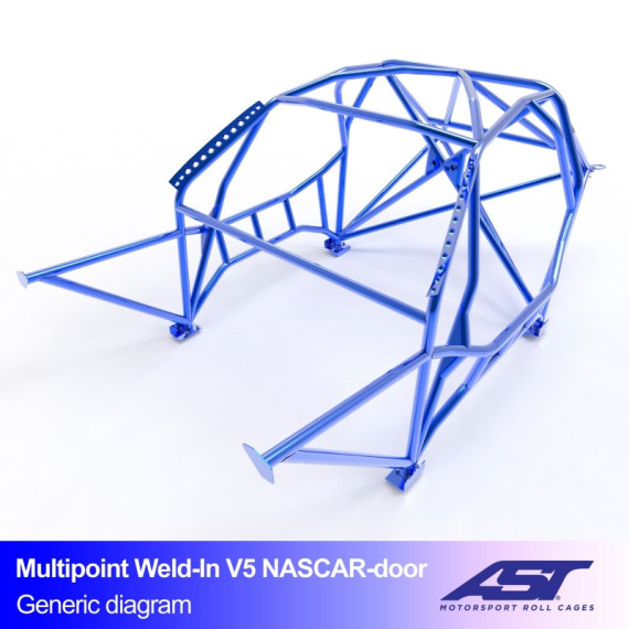 Roll Cage BMW (E36) 3-Series 5-doors Touring RWD MULTIPOINT WELD IN V5 NASCAR-door for drift