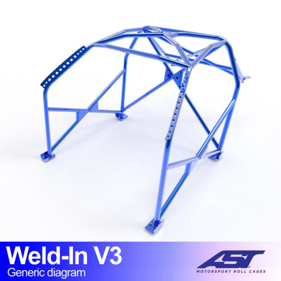 Arco de Seguridad AUDI A4 / S4 (B5) 5-puertas Avant Quattro SOLDAR V3