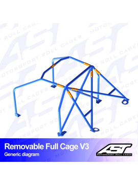 Arceau de Sécurité SEAT Leon (5F) 5-door Hatchback REMOVABLE FULL CAGE V3