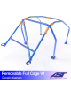 Roll Cage CITROËN C2 (Phase 1/2 ) 3-doors Hatchback REMOVABLE FULL CAGE V1