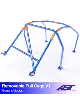 Roll Cage CITROËN C2 (Phase 1/2 ) 3-doors Hatchback REMOVABLE FULL CAGE V1