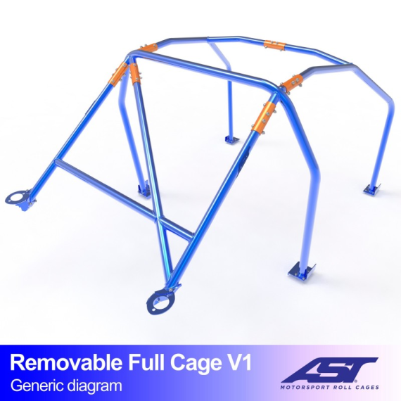 Roll Cage CITROËN C2 (Phase 1/2 ) 3-doors Hatchback REMOVABLE FULL CAGE V1