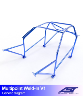 Roll Cage CITROËN AX (Phase 1/2) 5-door Hatchback MULTIPOINT WELD IN V1