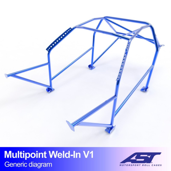 Roll Cage VW Golf (Mk3) 5-doors Hatchback MULTIPOINT WELD IN V1