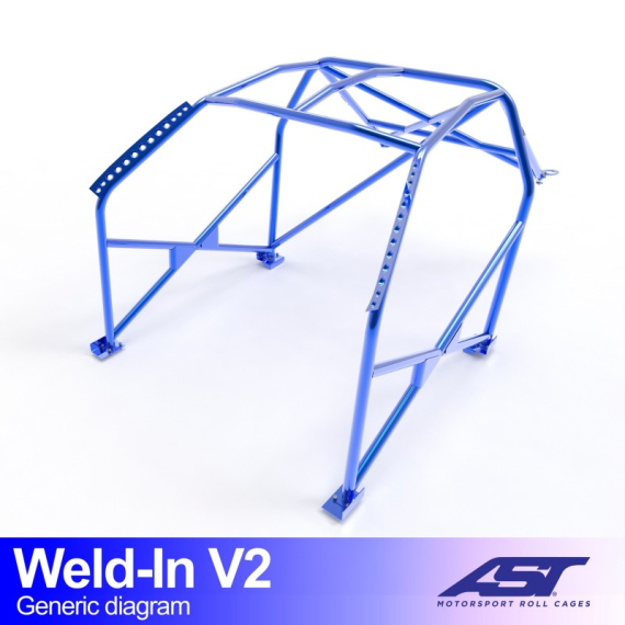 Roll Cage CITROËN AX (Phase 1/2 ) 3-doors Hatchback WELD IN V2