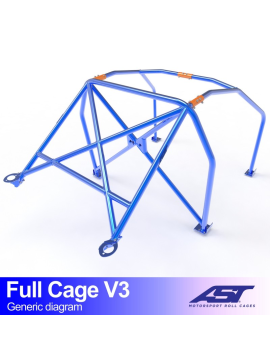 Arco de Seguridad CITROËN AX (Phase 1/2 ) 3-puertas Hatchback FULL CAGE V3