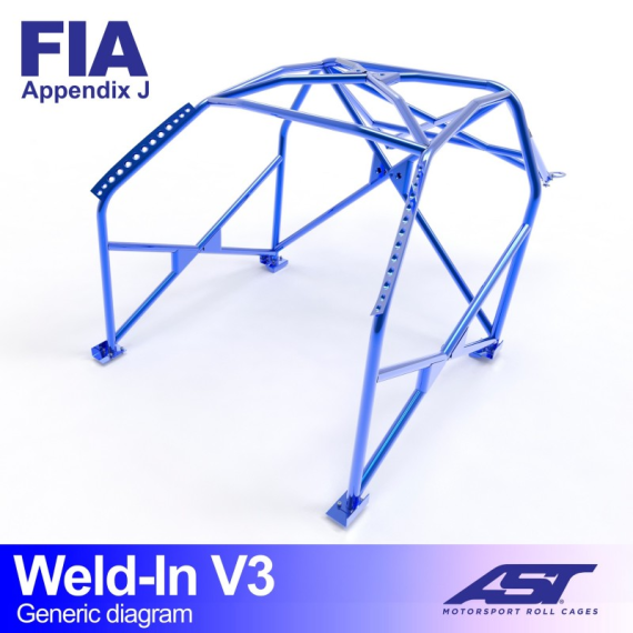 Roll Cage CITROËN AX (Phase 1/2 ) 3-doors Hatchback WELD IN V3