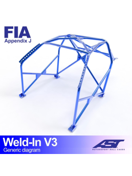 Roll Cage CITROËN Saxo (Phase 1/2 ) 3-doors Hatchback WELD IN V3