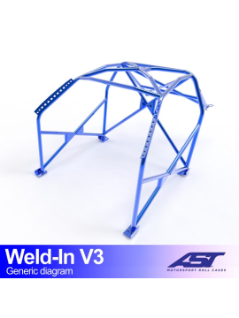 Roll Cage CITROËN AX (Phase 1/2) 5-door Hatchback WELD IN V3