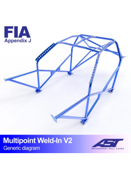 Roll Cage CITROËN Saxo (Phase 1/2 ) 3-doors Hatchback MULTIPOINT WELD IN V2