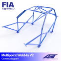 Roll Cage CITROËN AX (Phase 1/2 ) 3-doors Hatchback MULTIPOINT WELD IN V2