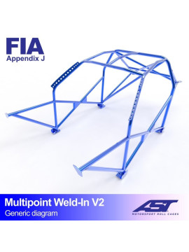 Roll Cage VW Golf (Mk3) 5-doors Hatchback MULTIPOINT WELD IN V2