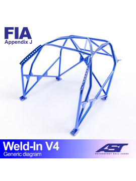 Roll Cage CITROËN C2 (Phase 1/2 ) 3-doors Hatchback WELD IN V4