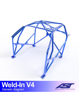 Roll Cage CITROËN AX (Phase 1/2) 5-door Hatchback WELD IN V4