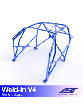 Roll Cage CITROËN Saxo (Phase 1/2) 5-door Hatchback WELD IN V4