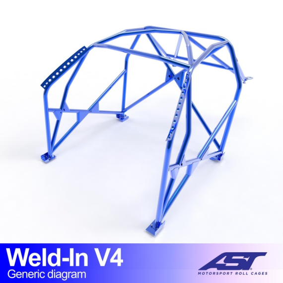 Roll Cage CITROËN Saxo (Phase 1/2) 5-door Hatchback WELD IN V4