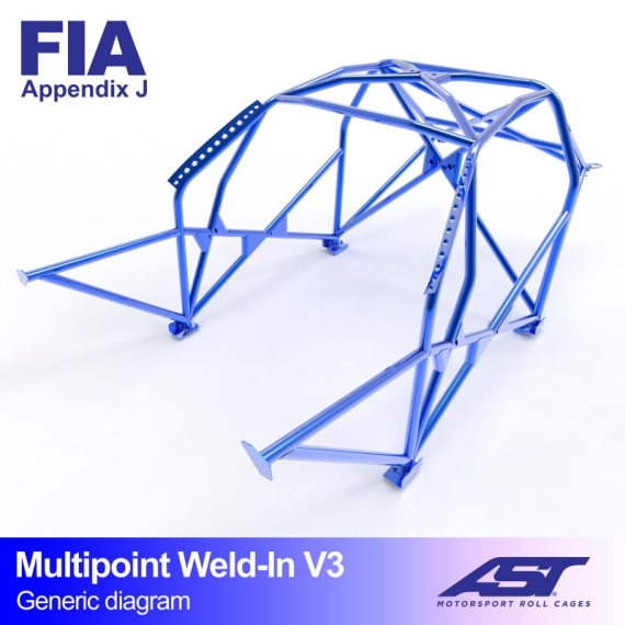 Roll Cage CITROËN ZX 3-doors Hatchback MULTIPOINT WELD IN V3