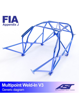 Roll Cage CITROËN Xsara (Phase 1/2 ) 3-doors Hatchback MULTIPOINT WELD IN V3