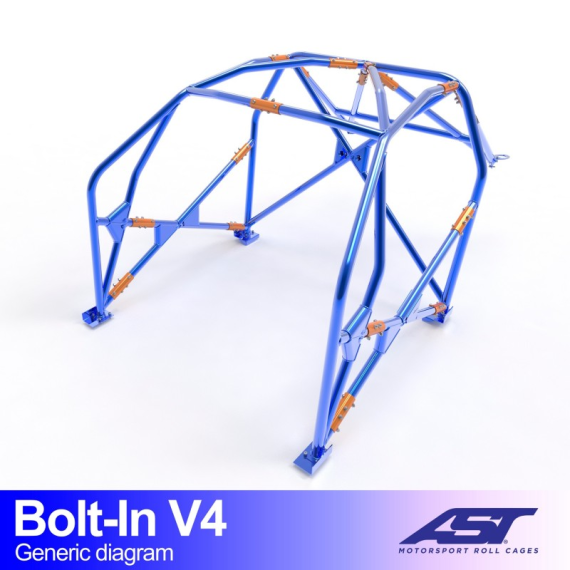 Roll Cage CITROËN AX (Phase 1/2) 5-door Hatchback BOLT IN V4