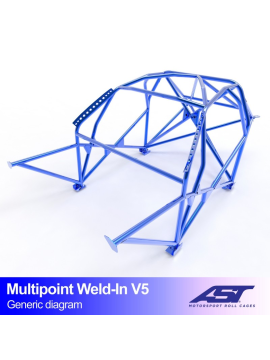 Roll Cage CITROËN AX (Phase 1/2) 5-door Hatchback MULTIPOINT WELD IN V5