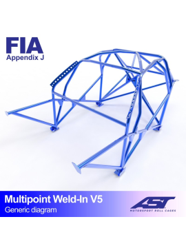 Roll Cage CITROËN Saxo (Phase 1/2 ) 3-doors Hatchback MULTIPOINT WELD IN V5