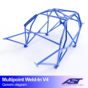 Roll Cage VW Golf (Mk3) 5-doors Hatchback MULTIPOINT WELD IN V4