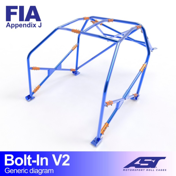 Roll Cage CITROËN AX (Phase 1/2 ) 3-doors Hatchback BOLT IN V2