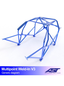 Roll Cage CITROËN AX (Phase 1/2) 5-door Hatchback MULTIPOINT WELD IN V3