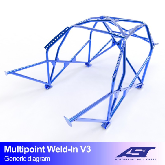 Roll Cage CITROËN AX (Phase 1/2) 5-door Hatchback MULTIPOINT WELD IN V3