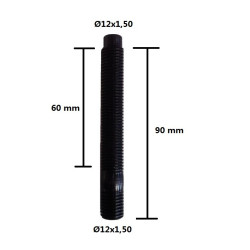 Steel wheel lug 12X1.50