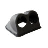 Leather-effect holder for 2 pressure gauges