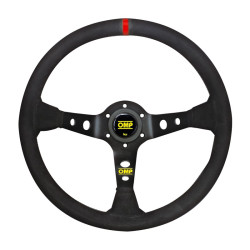 VOLANTE OMP CORSICA PIEL VUELTA NEGRO/ROJO