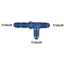 7/16X20 JIC/UNF GOODRIDGE TEE ADAPTOR BULKHEAD ON RUN