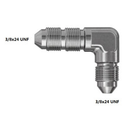 Adaptateur 3/8X24 UNF mâle/mâle 90º convexe