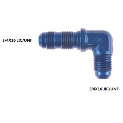 Adaptateur 90º mâle/mâle - convexe  3/4X16 JIC/UNF