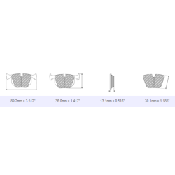 Pastilla de freno Ferodo DS2500 alto rendimiento